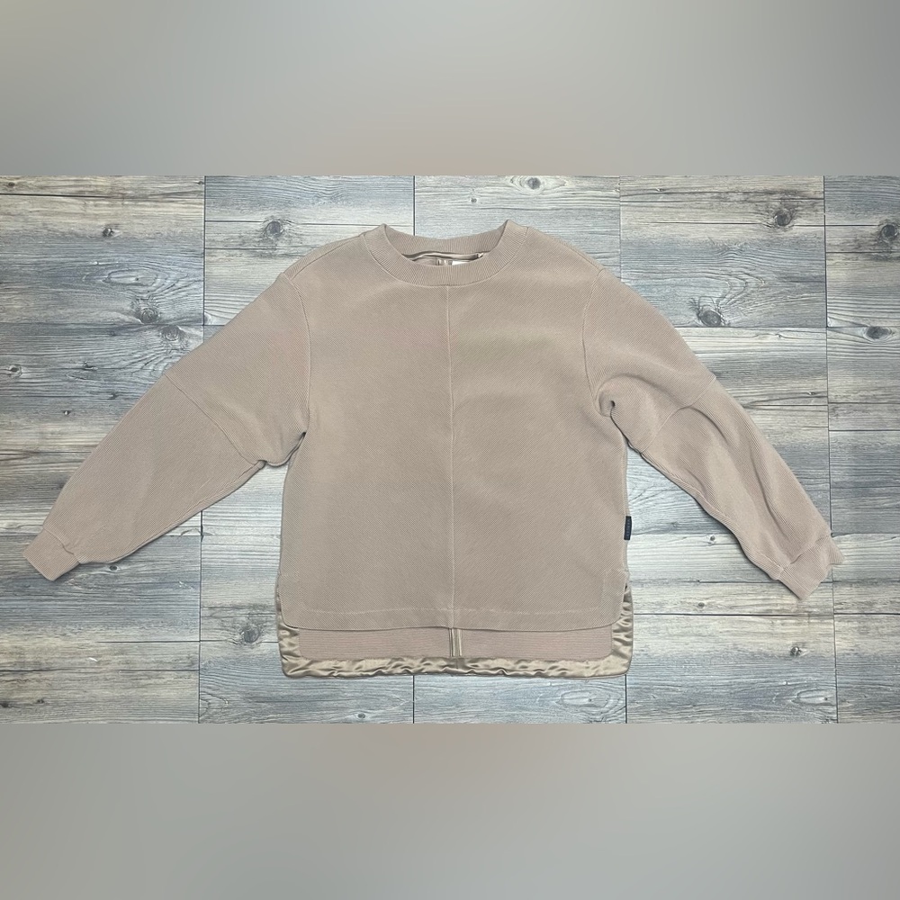 Varley Vanetta ribbed crewneck keyhole back